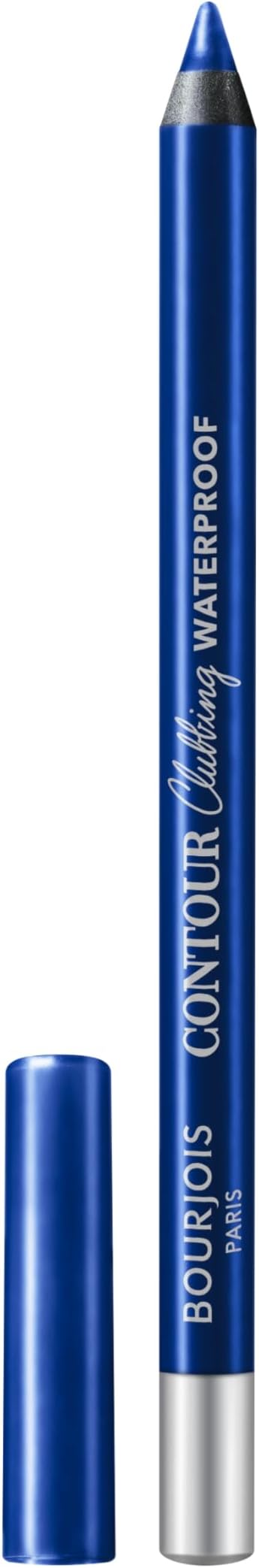 Bourjois Contour Clubbing, 046 Bleu Néon, Waterproof Eye Pencil, Bright & Intense Colour, Up to 24hrs Wear, Creamy & Comfortable, Clean & Vegan Formula, Sweat, Heat & Smudge-Proof, Quick Dry, 1.2g