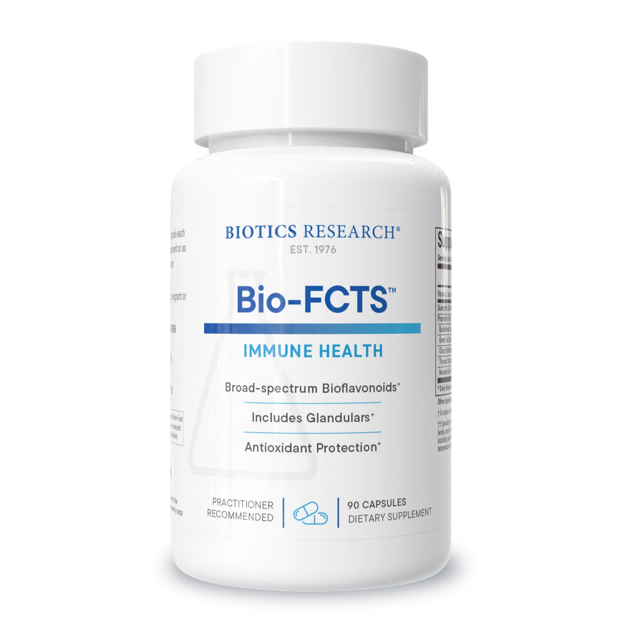 BIOTICS RESEARCH Bio FCTS, Bioflavonoids, Vitamin C, Quercetin, 90 Capsules