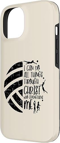 Miniatura 2 de Funda de regalo cristiana para iPhone 14 I Can Do Things Through Christ Voleibol