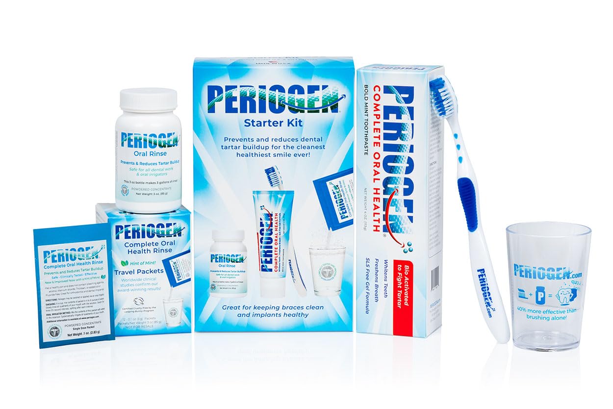 Periogen Oral Care Starter Kit- Clinically Proven to Reduce Tartar Buildup - Get Ready for The Best Dental Checkup Ever!