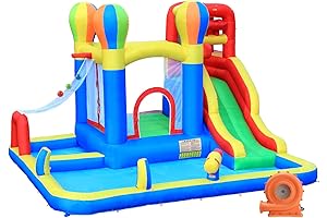 Baralir Inflatable Bounce House with Water Slide and Large Splash Pool: The...