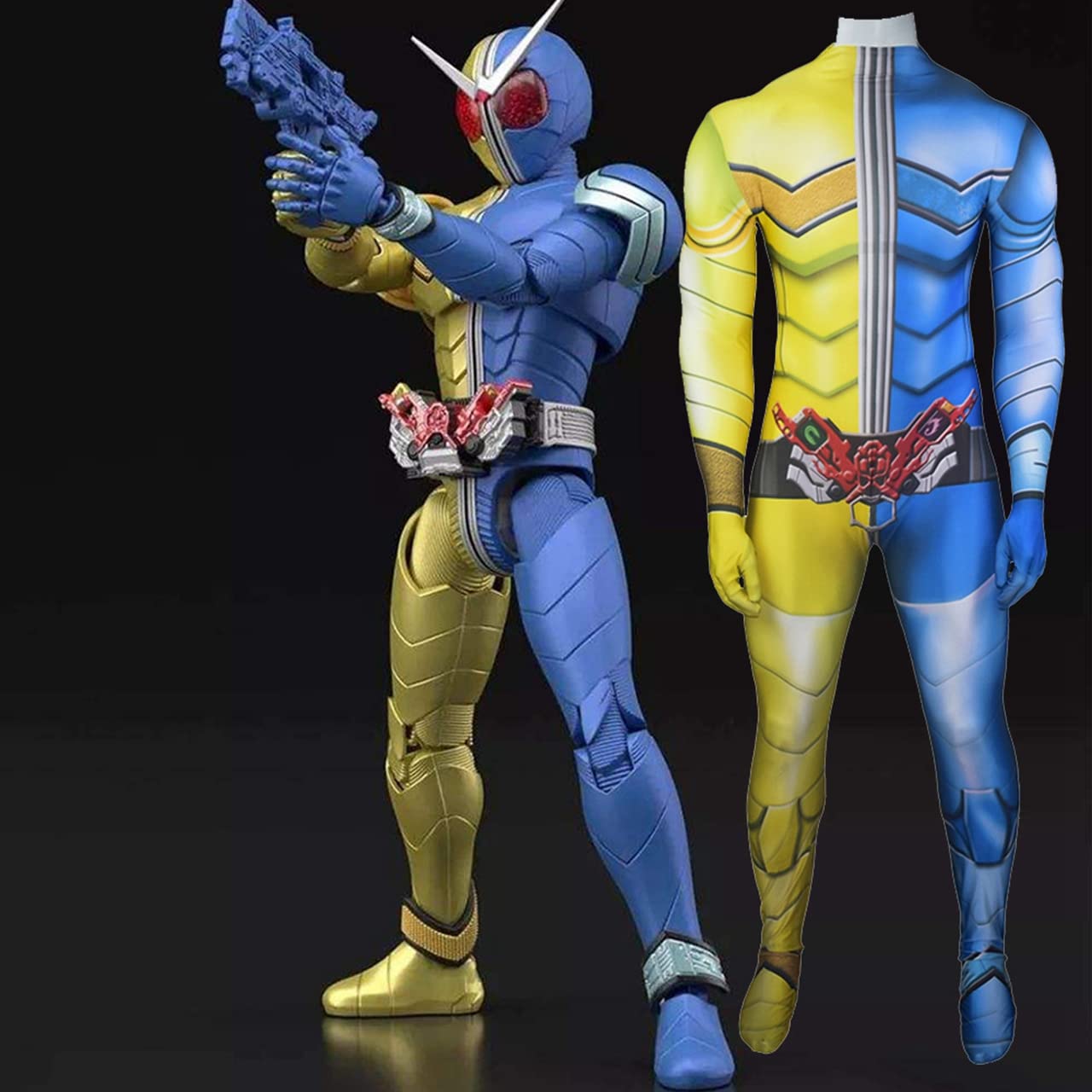 仮面ライダータイクン　役 コスプレ用衣装フルセット 塗装完 Amazon.co.jp: 仮面ライダーW ボディースーツ ディースーツ