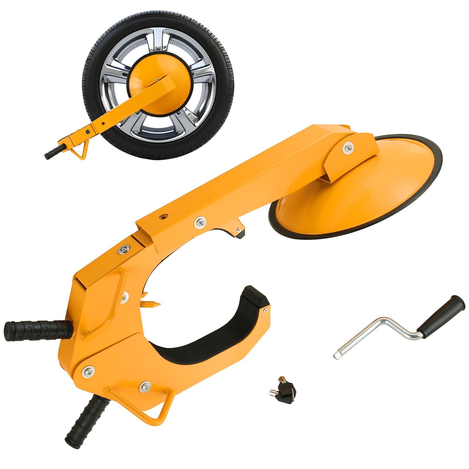 Wheel Lock Clamp | Heavy-Duty Anti Theft Tire Lock Adjustable Trailer Wheel Lock, Tire Boot Lock for RV Trailers, Cars, Trucks, SUVs (1)