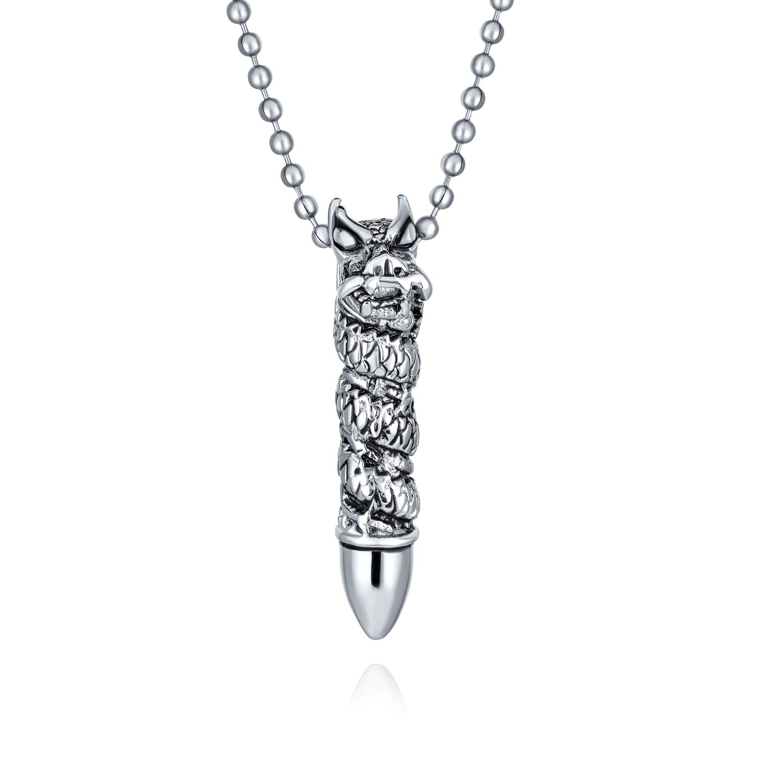 Bling Jewelrypersonalize Lords Prayer Dragon Snake Bullet Pendant