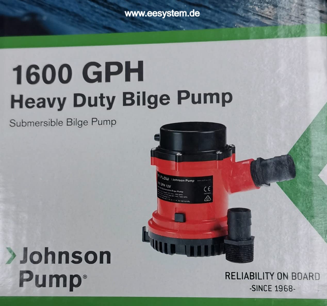 SPX FLOW L1600 Lenzpumpe 12V Johnson Pumpe 98 l/min Heavy Duty Bildge-Pumpe, Bootspumpe, Schiffspumpe, Yachtpumpe