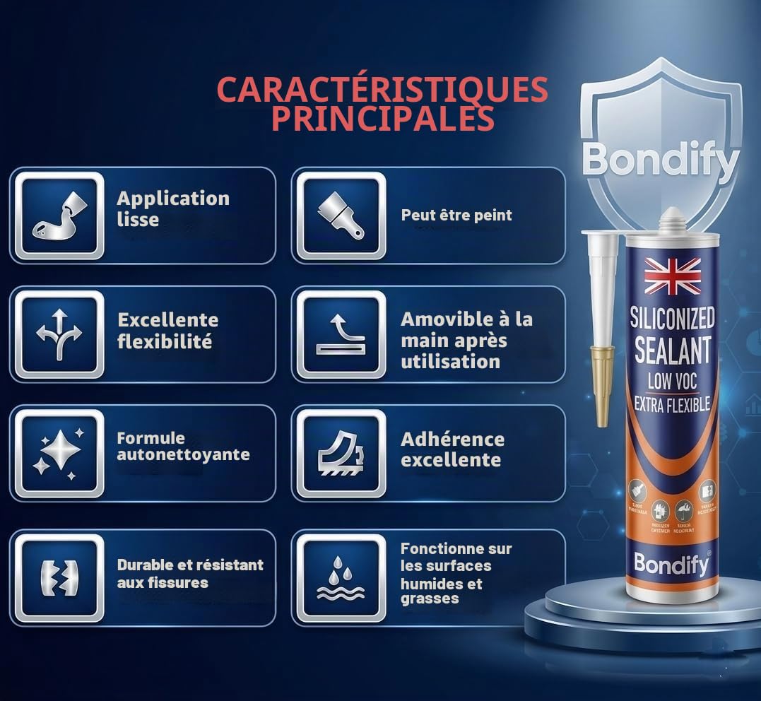 Mastic D’étanchéité Acrylique Noir Peignable, Joint Acrylique Noir Exterieur, Intérieur 500g x3 SANS SOLVANT Mastic pour Cadre de Fenêtre, Silicone Acrylic Pour Reboucher Fissure, Interstice