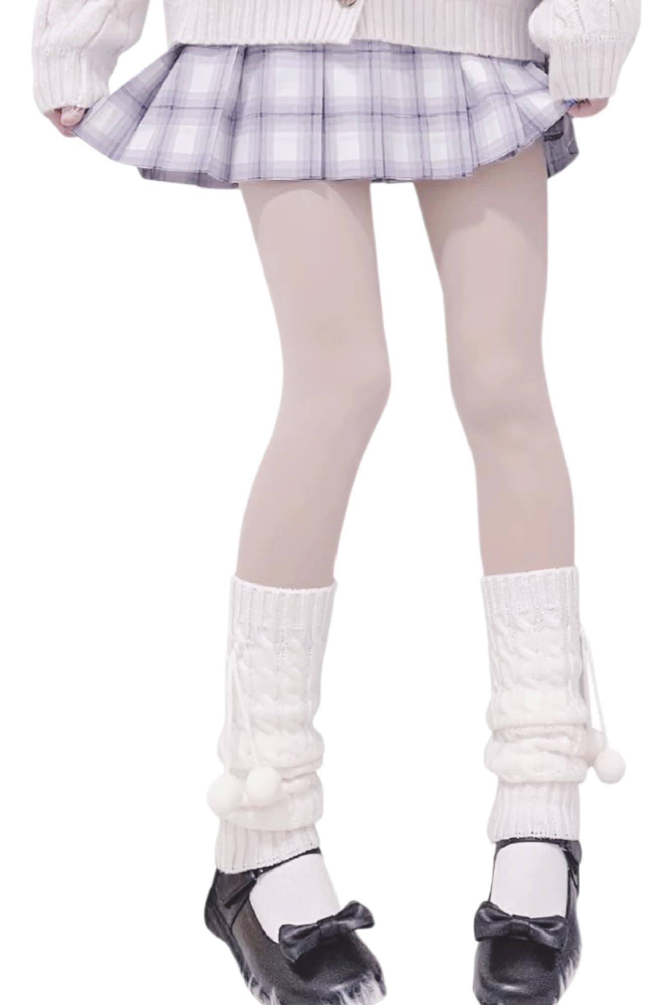 Lebaley Kawaii Leg Warmers Y2K Harajuku Legs Warmer for Girls Women Lolita Accessorie Gothic Long Sock Winter Ankle