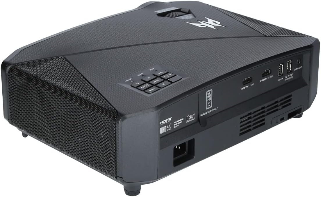Top view of Acer Predator GD711 DLP Projector showing control panel buttons
