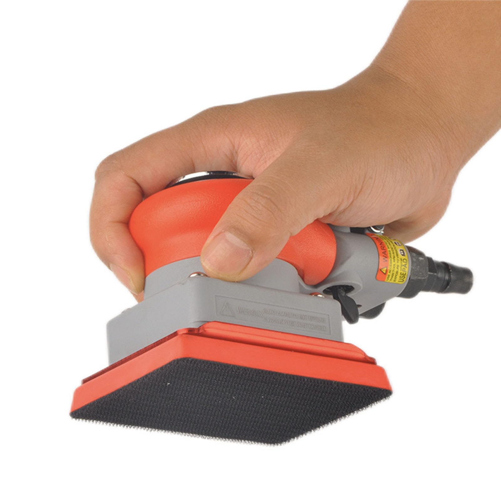 Mini Palm Air Sander, Pneumatischer Exzenterschleifer, 3 mm Durchmesser Exzenterschleifer, 10000 RPM Leichter Pneumatischer Polierer mit 12 Schleifpapieren, 10.5CFM Luftverbrauch