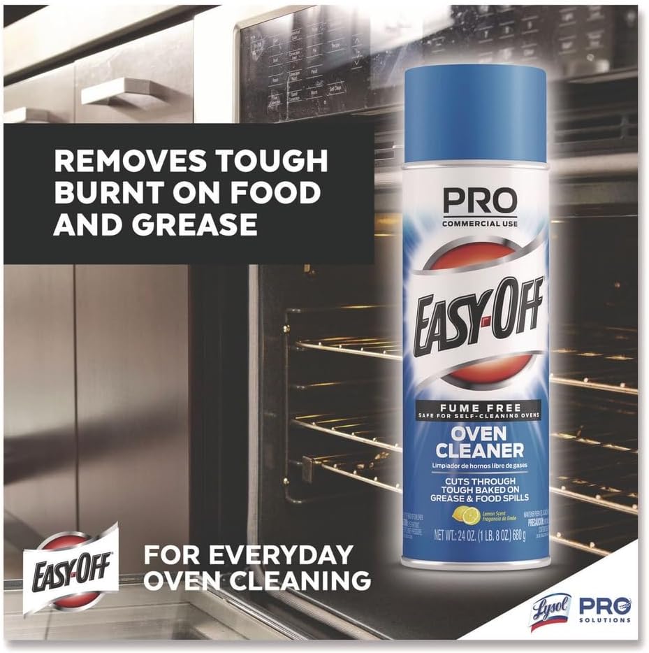 Fume Free Max Oven Cleaner, Foam, Lemon, 24 Oz Aerosol Spray, 6/carton