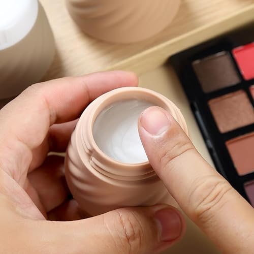 Miniatura 4 de Gemice Recipientes de viaje para artículos de tocador, tarros de crema de silicona aprobados por la TSA recipientes de tamaño de viaje con bolsa