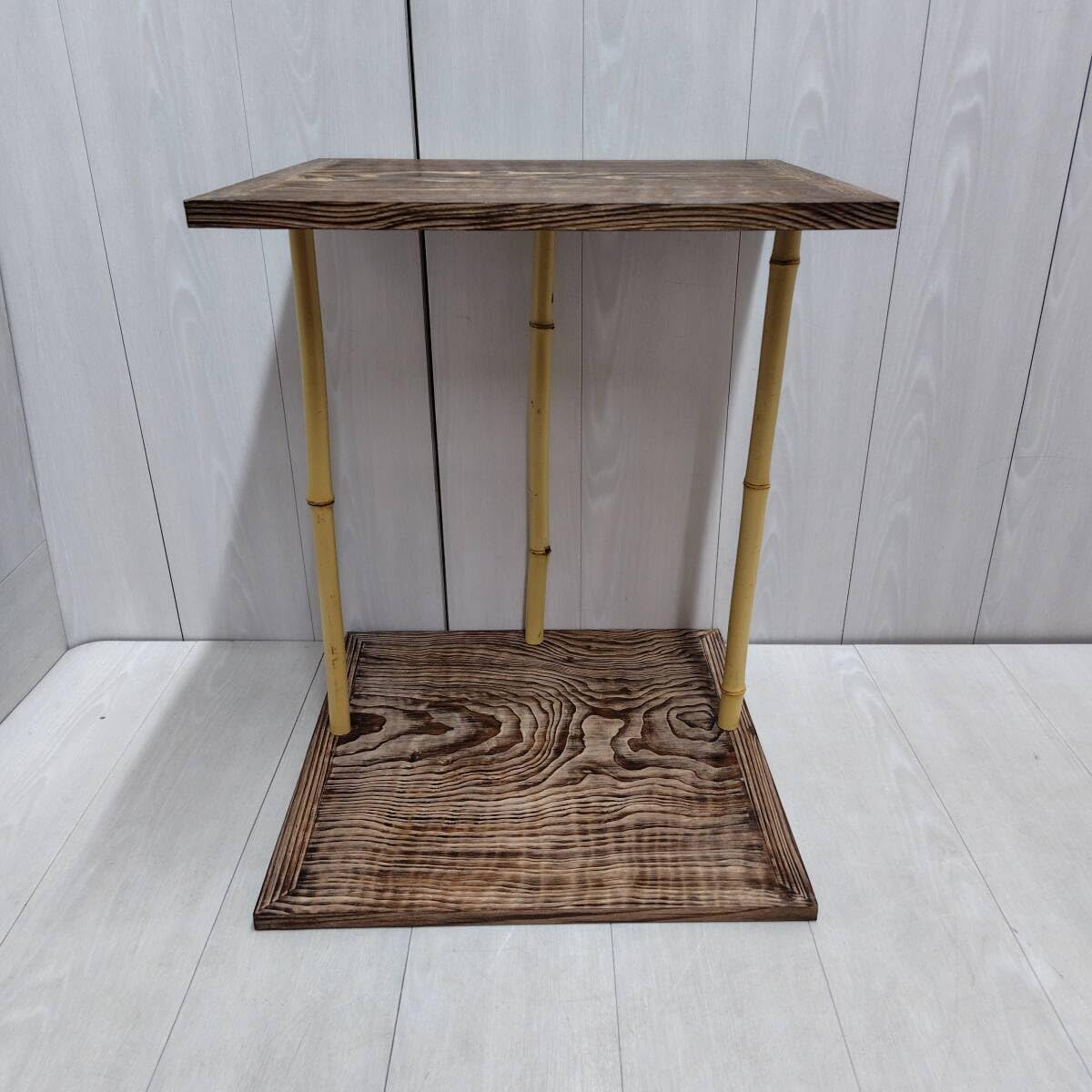 Amazon.co.jp: 五行棚焼杉42.5cm×42.5cm×高さ51cm組み立て式元箱紙箱  