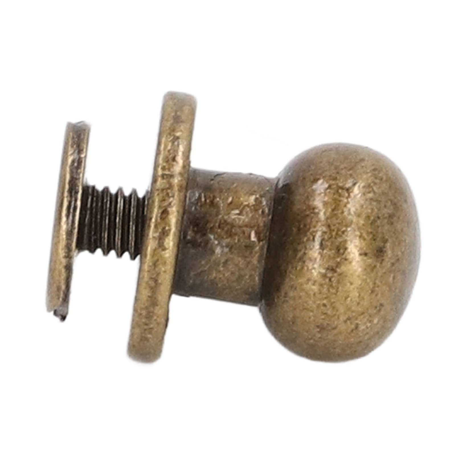 HEEPDD 200 Juegos de Remaches Monk de Cobre de 10x8 Mm, Surtido de Tornillos Chicago, Sujetadores de Cabeza Redonda Plana y Lisa para Manualidades en Cuero, Ropa, Bolsos y zapatos. (Bronce)