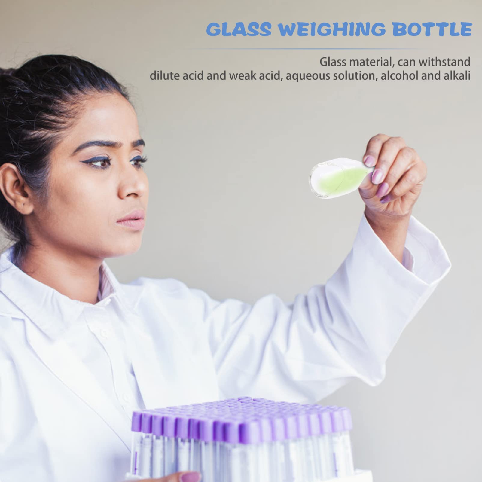 ULTECHNOVO 12pièces Bouchons De Pesée Verre Transparent Entonnoirs De Pesée De Laboratoire Pour Solides Et Liquides Pour Expériences Lab