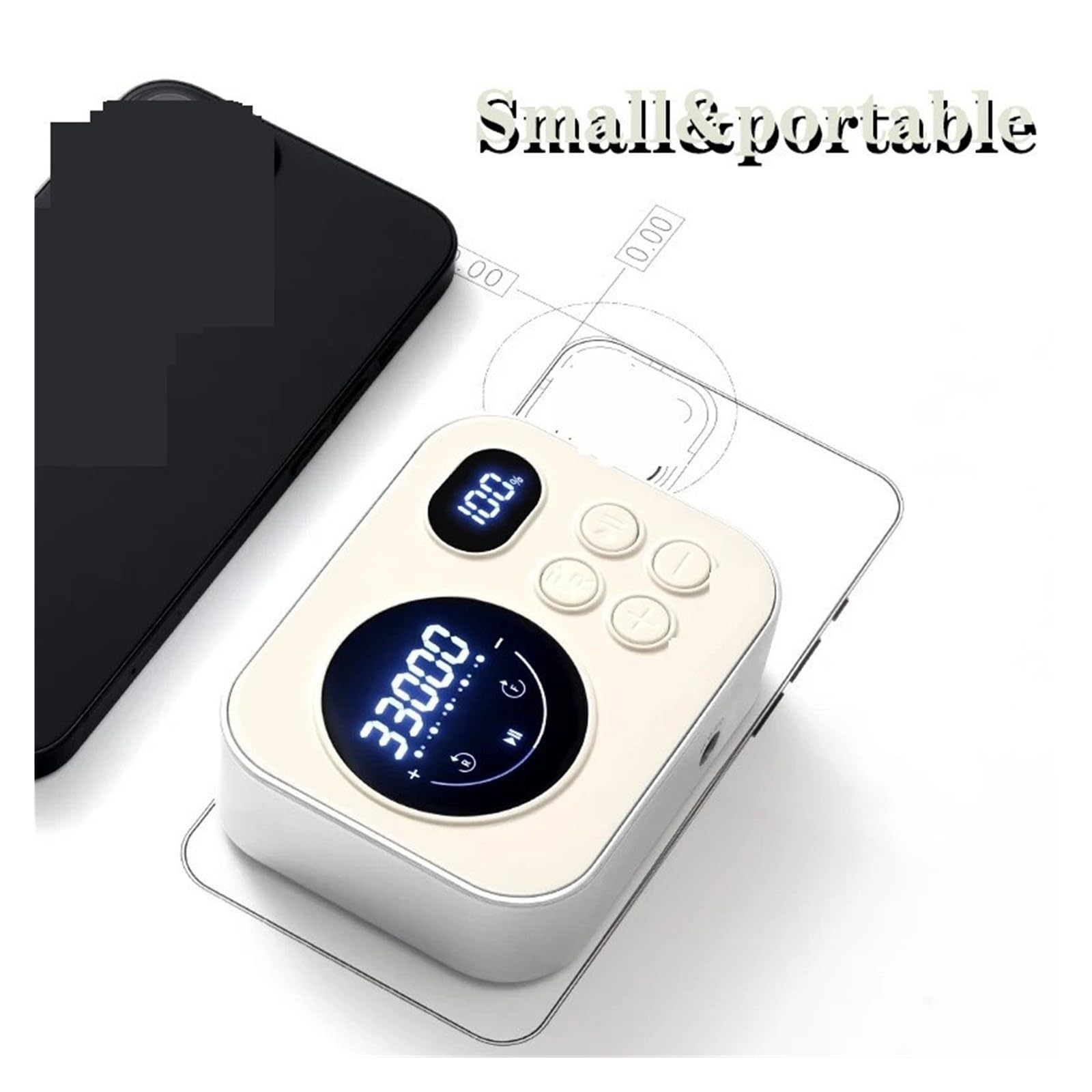 Trapano per unghie, Lucidatura portatile per lime per trapano elettrico per unghie da 35000 giri/min ricaricabile(Silver)