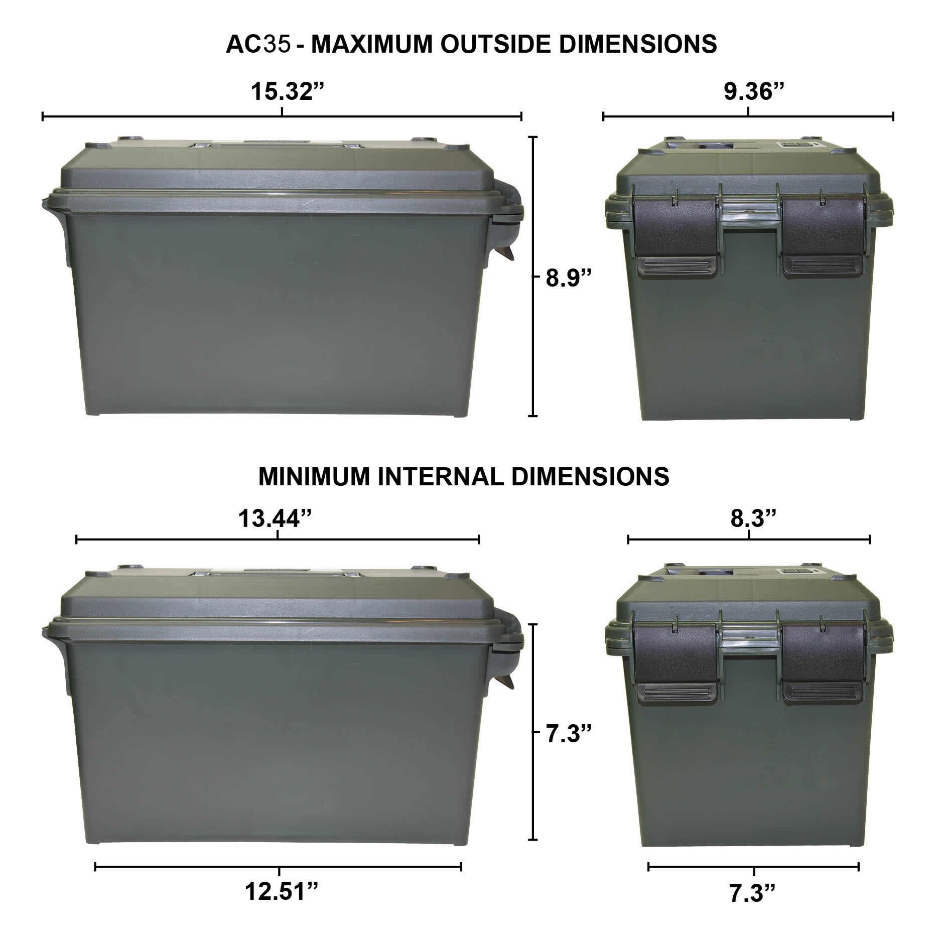 (未使用･未開封品)　MTM　AMMO CAN （アーモカン）　FG　プラスチック製　防水機能有り　MADE IN USA tu1jdyt MTM Ammo Can - Dry Storage Emergency Marine Box - AC35, Ammunition
