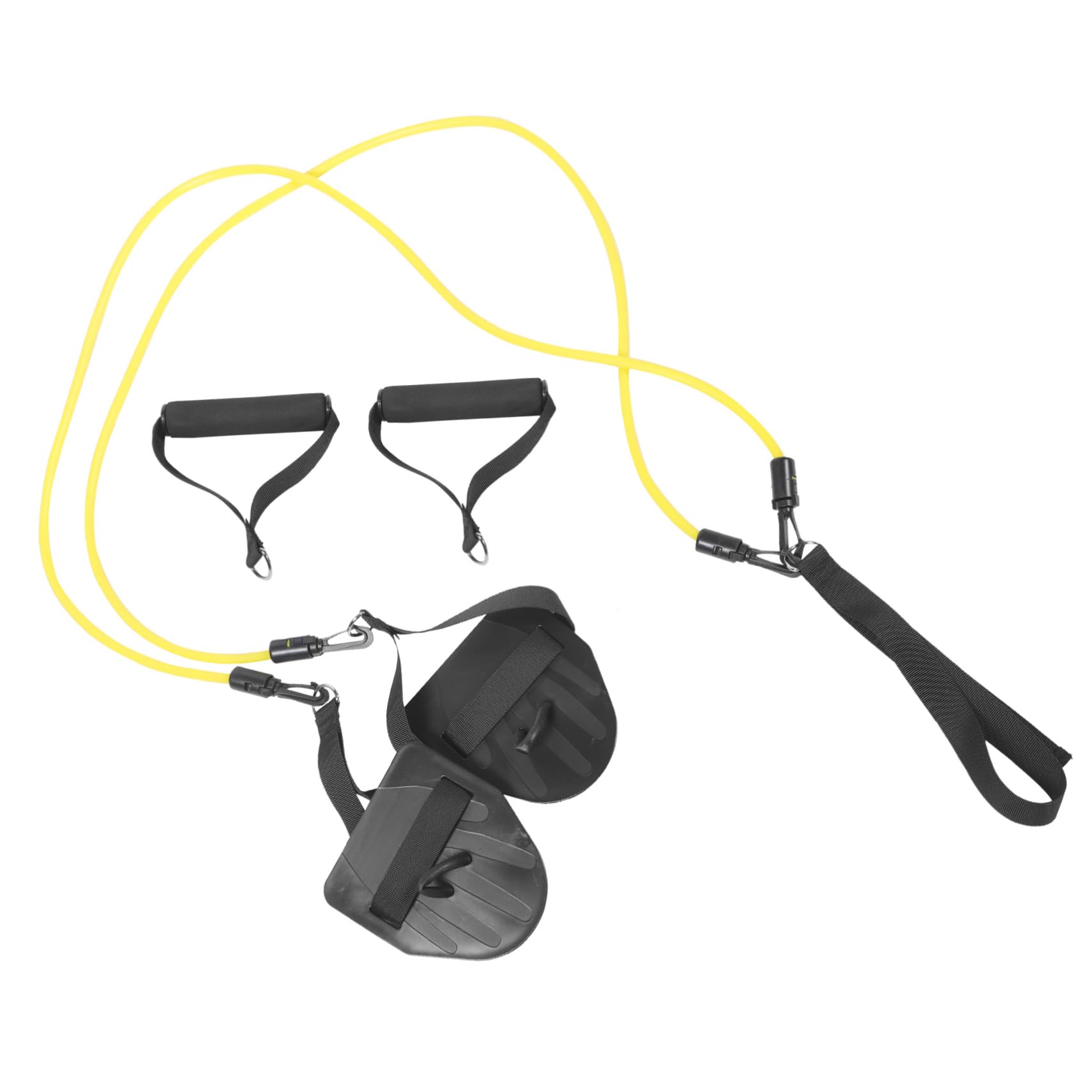 Mikikit Swim Training Belt Resistance Band Handle Static Swimming Belt Cord for Pool