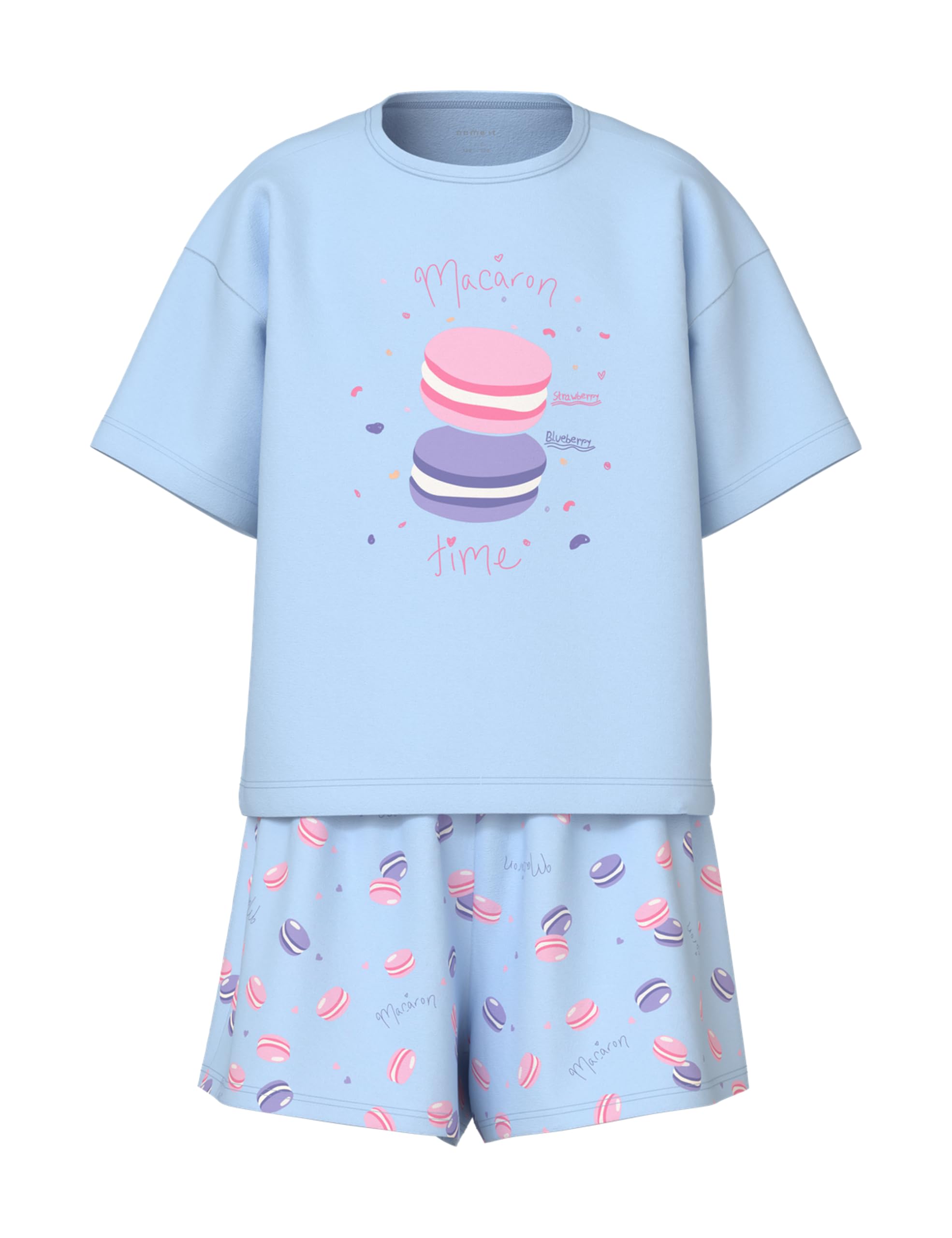 NAME IT Mädchen Nkfnightset Boxy Macaron Noos