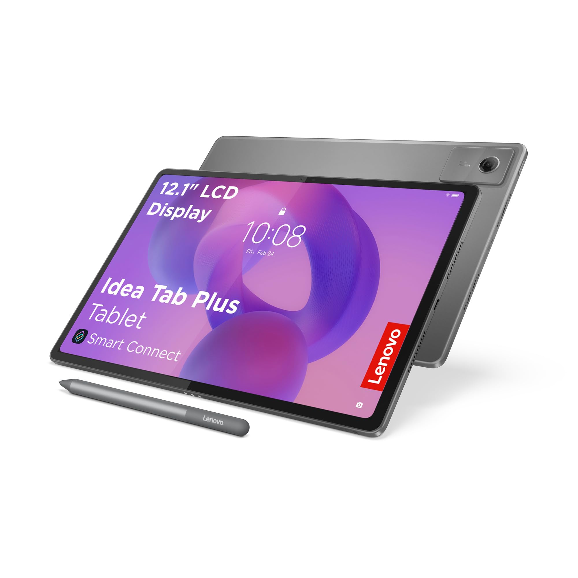 Lenovo Idea Tab Plus Tablet | 12.1 Inch 2.5K LCD Display | 16:10 | MediaTek Dimensity 6400 | Integrated Arm Mali-G57 Graphics | 8GB RAM | 128GB Memory | Android 15 | Luna Grey Colour | Includes Pen