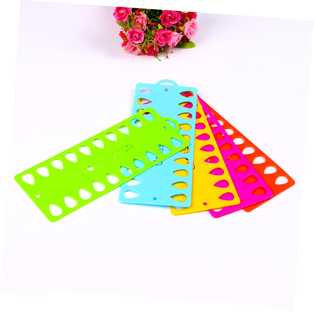 KALLORY 15Pcs Thread Winding Plate Cross Stitch Bobbin Organizer for Easy DIY Sewing Tools and Accessories Random Color