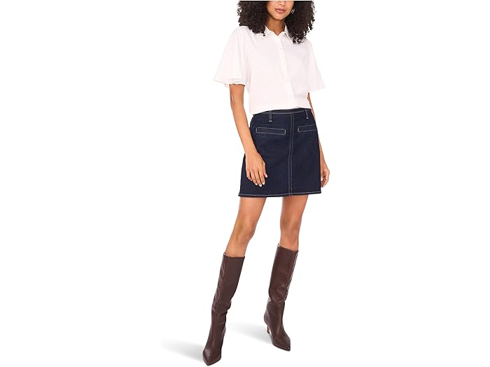 Flutter Sleeve Collar Button-Down - Image 1