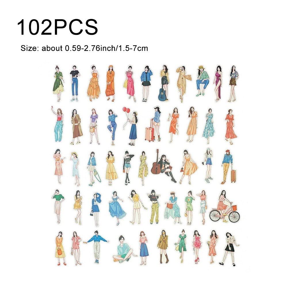 Laufsteg Sticker Set – 2 Bögen Mode-Aufkleber, 180x110 Mm, Für Journal, Scrapbooking