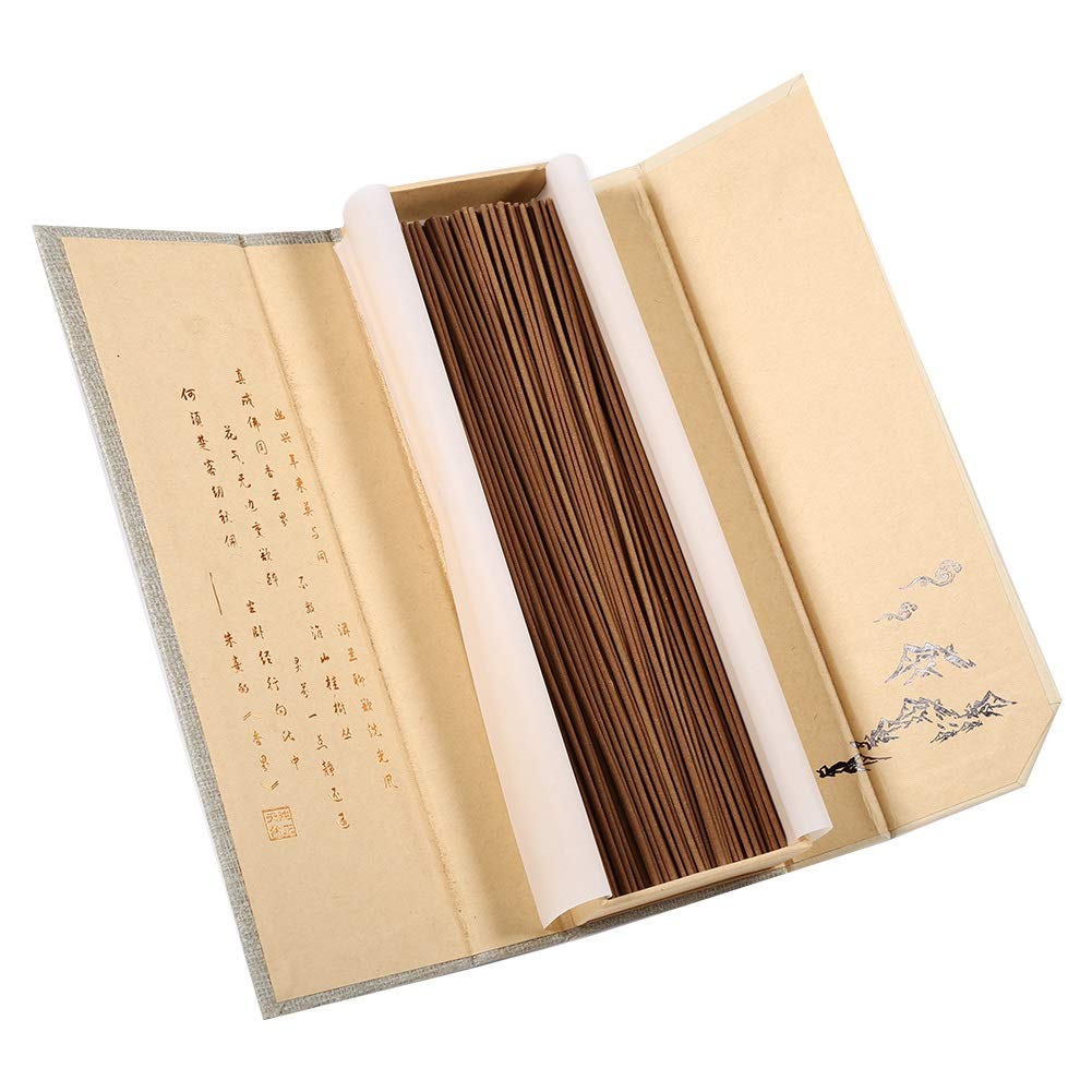 Delaman Incense Sticks 180pcs/pack Oriental Buddha Buddhist Aroma Nature Line Incense Sticks with Case Sandalwood for Home, Yoga,Temple (8.2Inch)