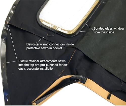 Miniatura 3 de Sierra Auto Tops Convertible Top Reemplazo para Mazda Miata MX5 1990-2005, vinilo Cabrio, Lt Tan