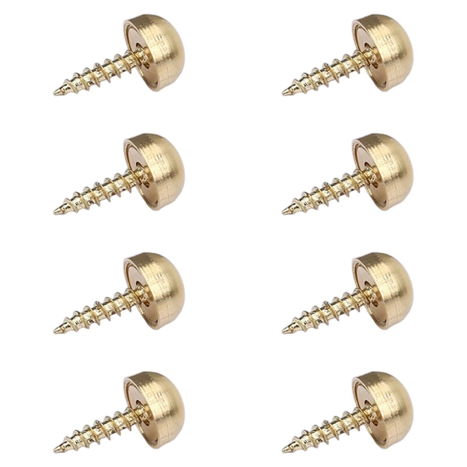 Hgenahgtf 9Mm Brass Color Of 8 Sturdy Brass Decorative Screws With Glass Caps For Furniture Fixing Rustproof Construction Furniture Hardware Glass Screw Caps