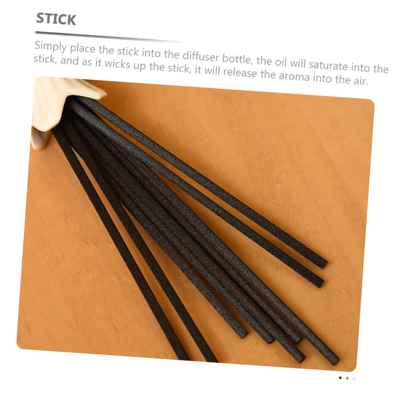 Alipis 4 Sätze Aromatherapie-Stick Nachfüllung Diffusor Sprühen Inhaber Raumduftzubehör Nasal Luftbefeuchter Prämie Duftend Rattan Stöcke Gaul Black Ballaststoff 100 Stück * 4