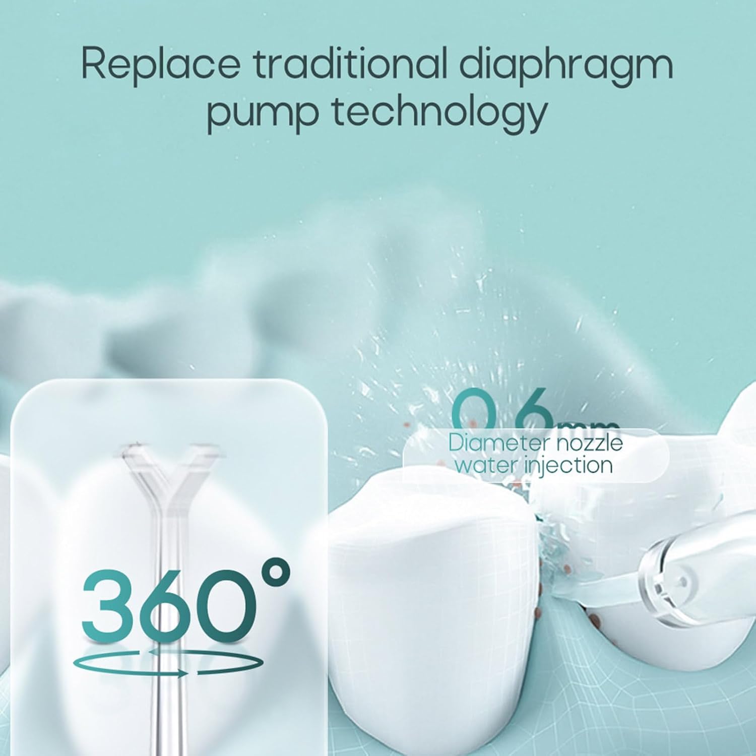 Oryzom Hydropulseur,Sans Fil pour un Soin Dentaire & Buccal Optimal, 5 Modes & 4 Embouts, Réservoir de 300 ml, Étanchéité, Jet Dentaire Portable pour un Voyage (Noir)