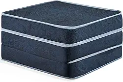 Puff Dobrável Solteiro 3 em 1 Multiuso 100% Espuma D33 BF Colchões