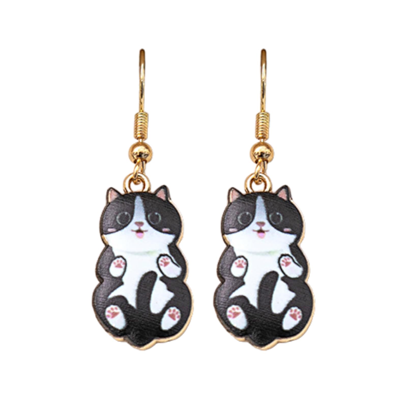 Lovely Cat Dangle Earrings - Adorable Calico, Cow, Ginger, and Ragdoll Cat Styles Drop Earrings for Cat Person Cat Lover Gift