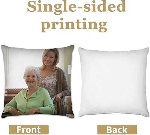 Miniatura 4 de Kufutee Custom Pillow Case Cover with Your Text Image Cushion Case for Couch Sofa Indoor Outdoor (Mom)