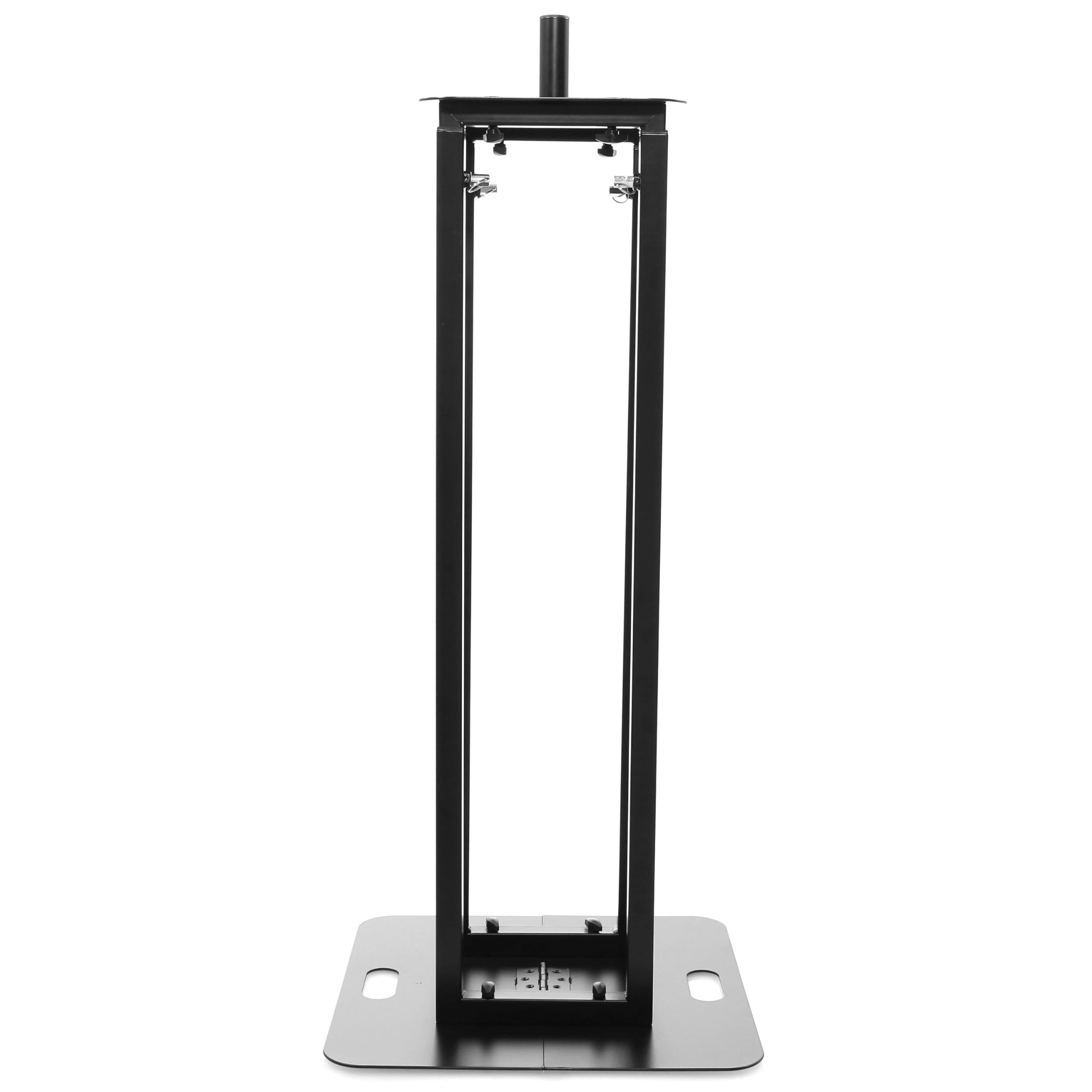 Totem extensible TOT 200-R BK de Plugger, avec lycra noir, fournis avec housse de transport. Mettez en valeur vos équipements et évènements en y installant enceinte, projecteur ou lyre mobile.