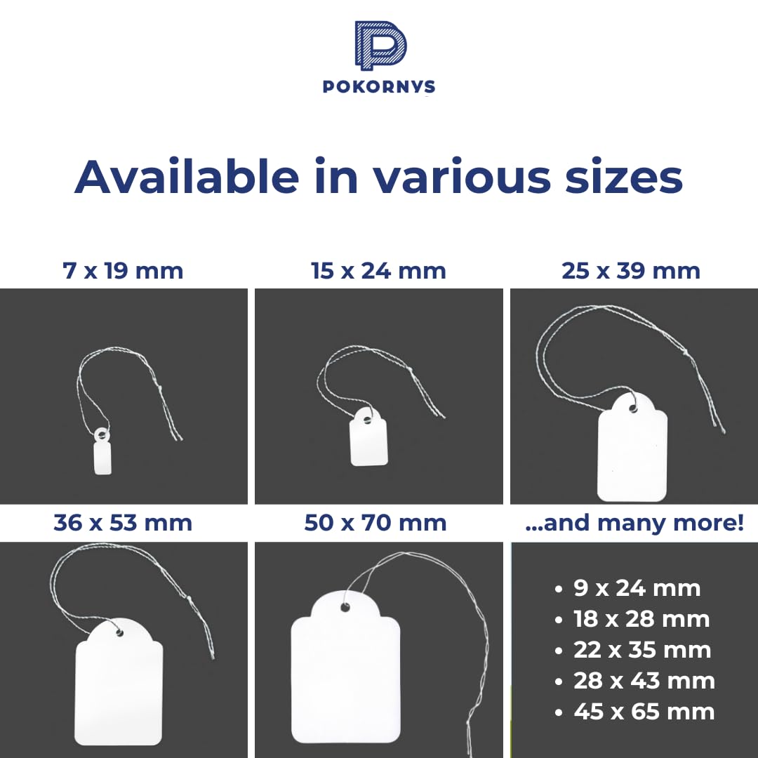 300 Etichette Con Filo In Cartoncino - Per Prezzi Di Gioielli E Bigiotteria | 22x11mm Argento Bianco - Foto 8