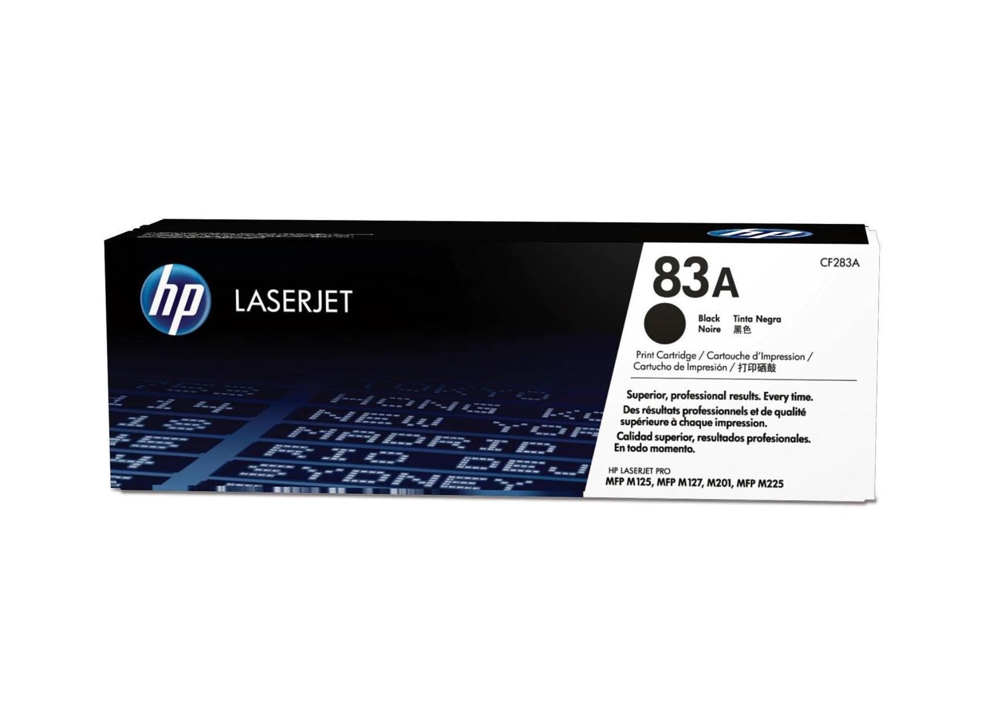HP 83A CF283A, Cartuccia Toner Originale da 1500 Pagine, Compatibile con le Stampanti LaserJet Multifunzione M125, M127, M201, M225, Nero