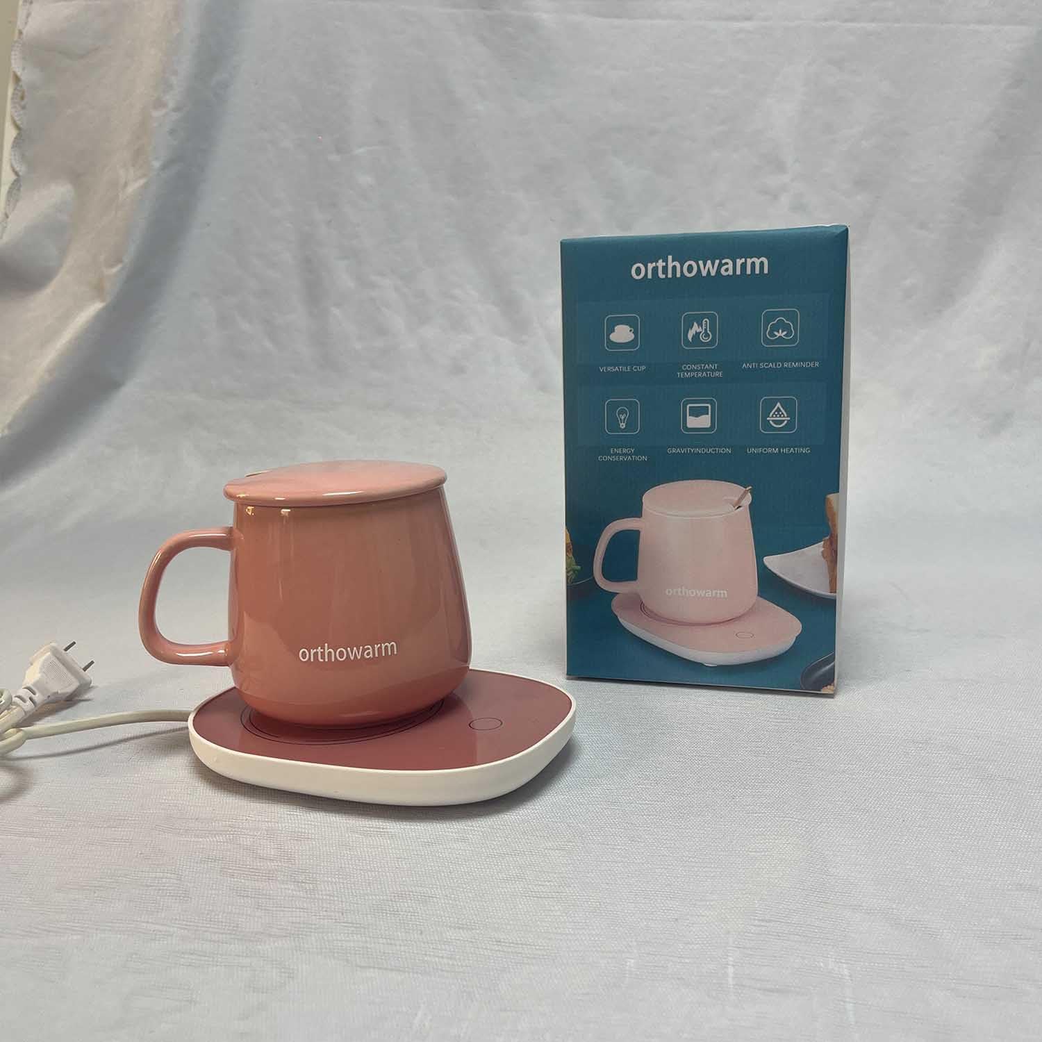 orthowarm Electrically-Heated Mugs, Coffee Mug Warmer,Coffee Cup Warmer for Desk Auto Shut Off, for Home Office