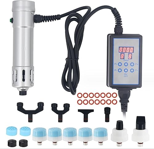 Máquina de terapia de ondas de choque, masajeador de alivio del dolor muscular con 11 cabezales de trabajo, energía y frecuencia es ajustable,