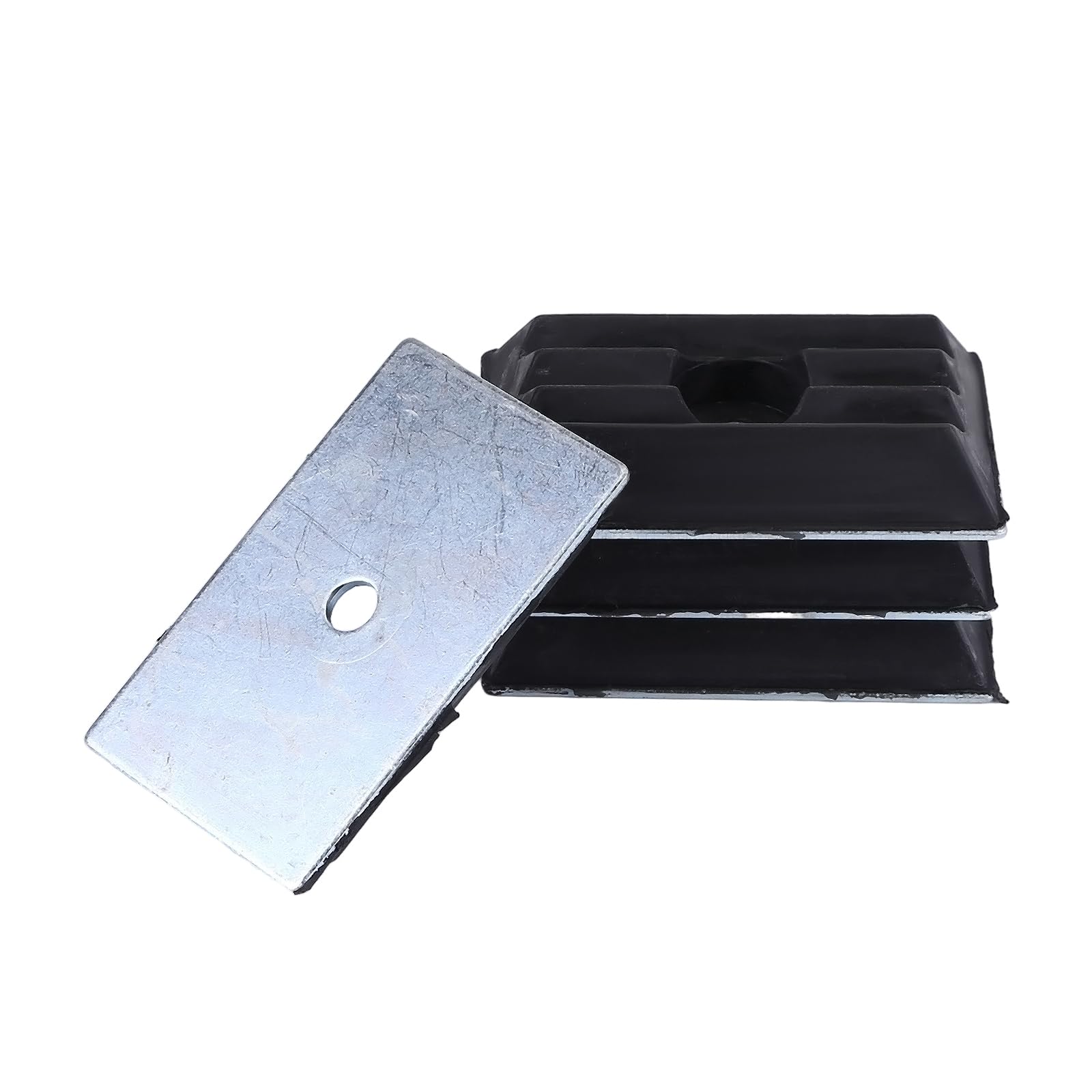 4PCS Anschlagpuffer Blattfeder Hinten für Peugeot Boxer Fiat Ducato Citroen Jumper Gummipuffer Aufhängung Zwischenplatte Blattfeder Hinterachse Gummi Platte Gummipuffer Aufhängung 1362685080