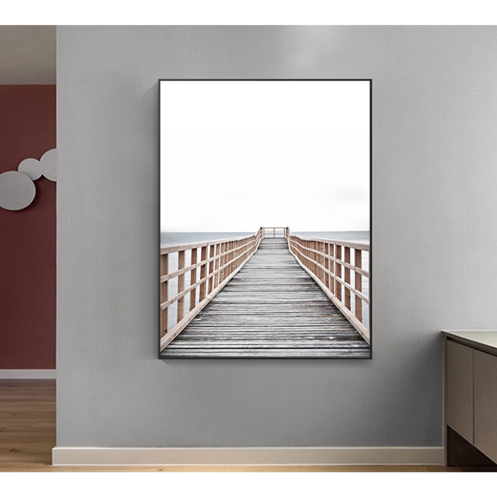 Cuadro de pared en lienzo para decoración nórdica y salón con paisaje natural 1