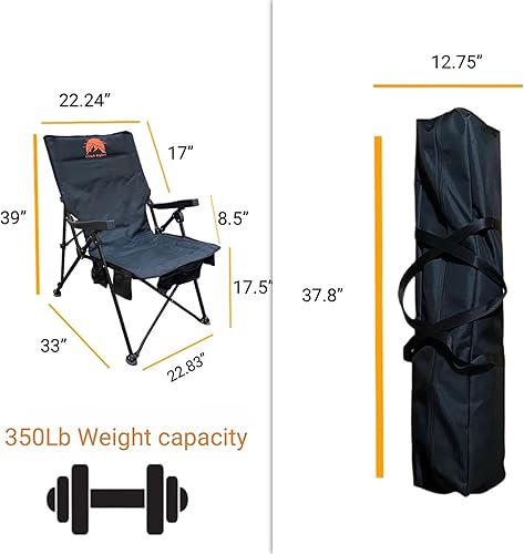 Miniatura 2 de Climb Higher Silla de camping plegable con calefacción, silla de camping para adultos, silla plegable con calefacción, silla con calefacción