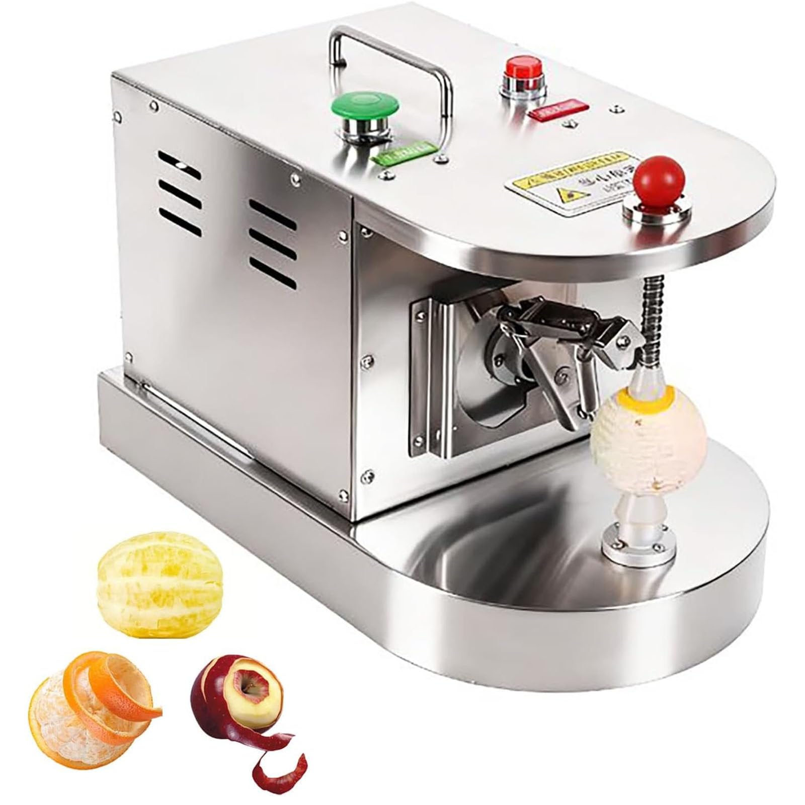 LJCSSD Electric Fruit and Vegetable Peeler, Commercial Automatic Lemon and Orange Peeler, Automatic Peeling Machine for Easily Peeling Citrus Fruits and More, Adjustable Height Design