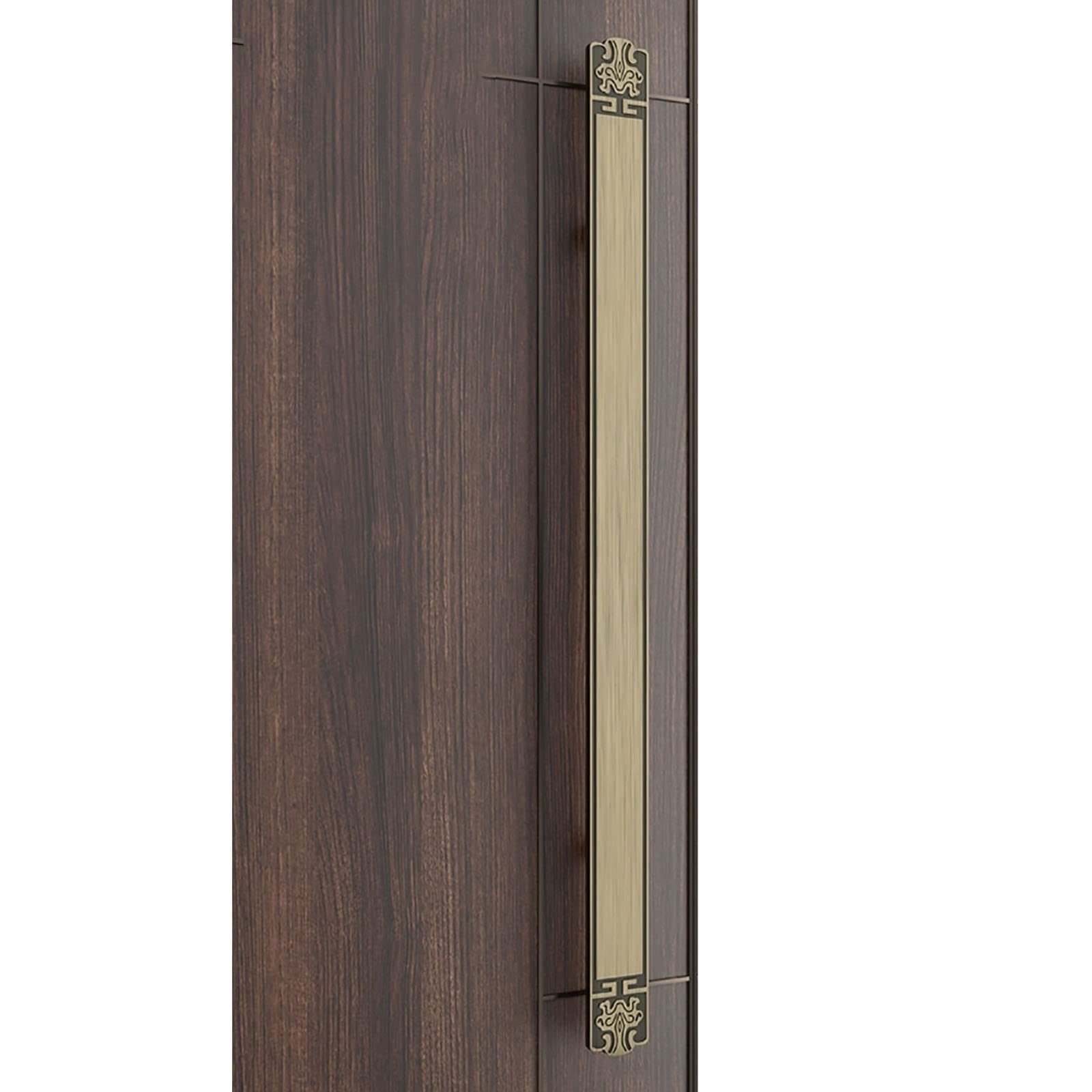 Poignées de porte en verre et bois pour sublimer votre salon avec un design rustique noir