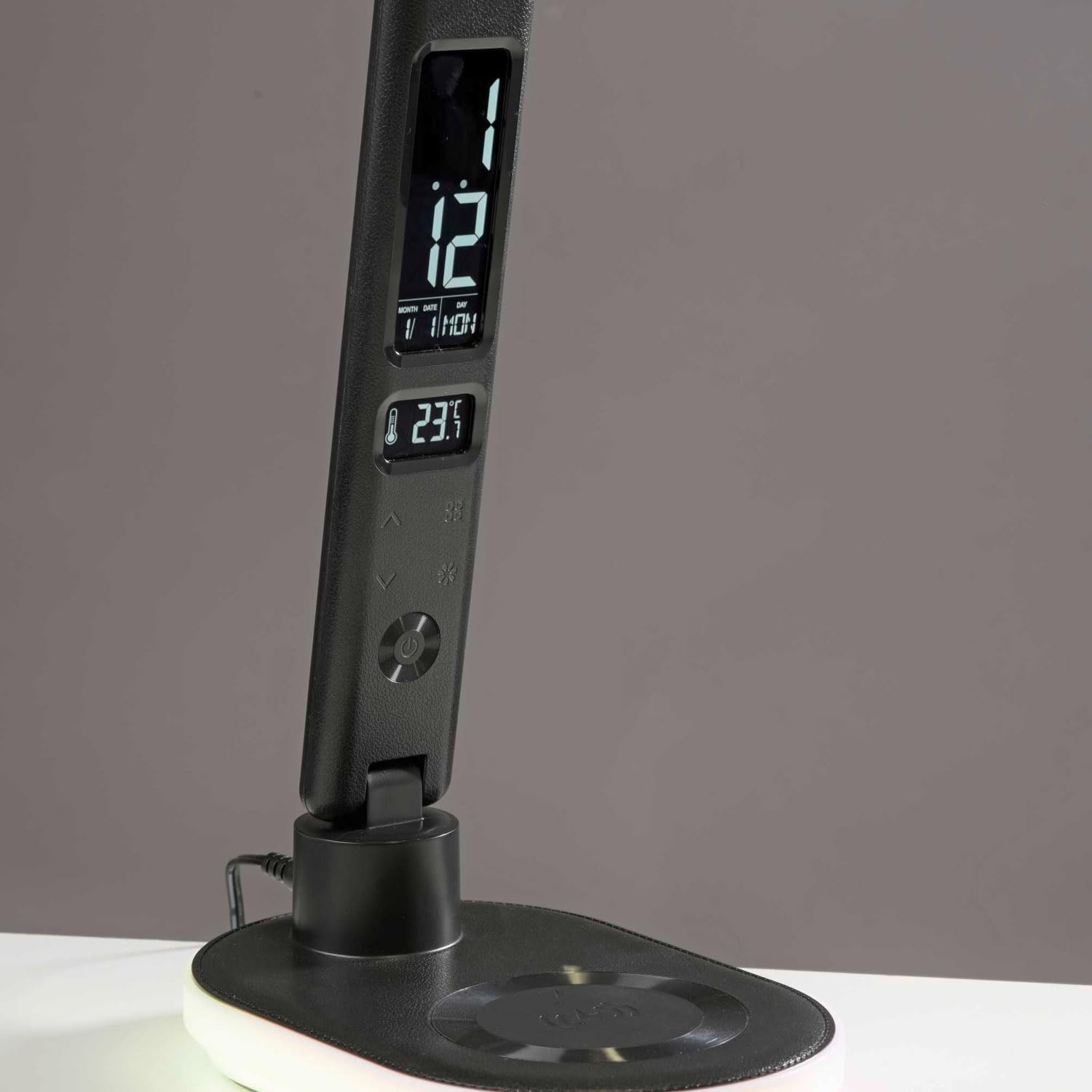 Just Light. LED-Schreibtischlampe - H 54 cm - Schwarz - Kunststoff - dimmbar - mit RGB-Farbwechsel