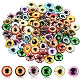 💜 Embalaje: El paquete incluye 100 piezas de ojos de animales de vidrio de colores, en un tamaño de 12 mm.