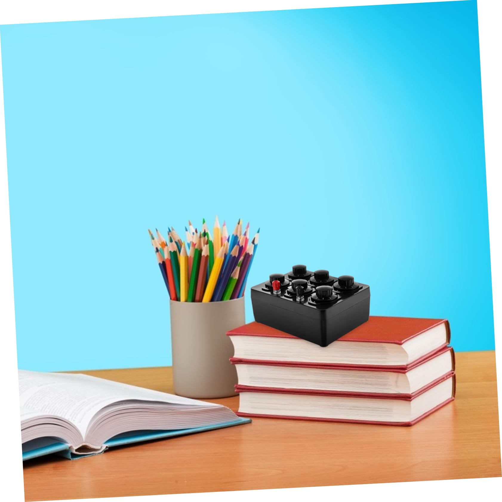 ULTECHNOVO Boîte De Résistance Ajustable 6 Décades 0-99999,9 ω En Bakélite Pour Expérience Physique Collège, Instrument Pédagogique De Mesure Électrique Précise, Outil Laboratoire Éducatif