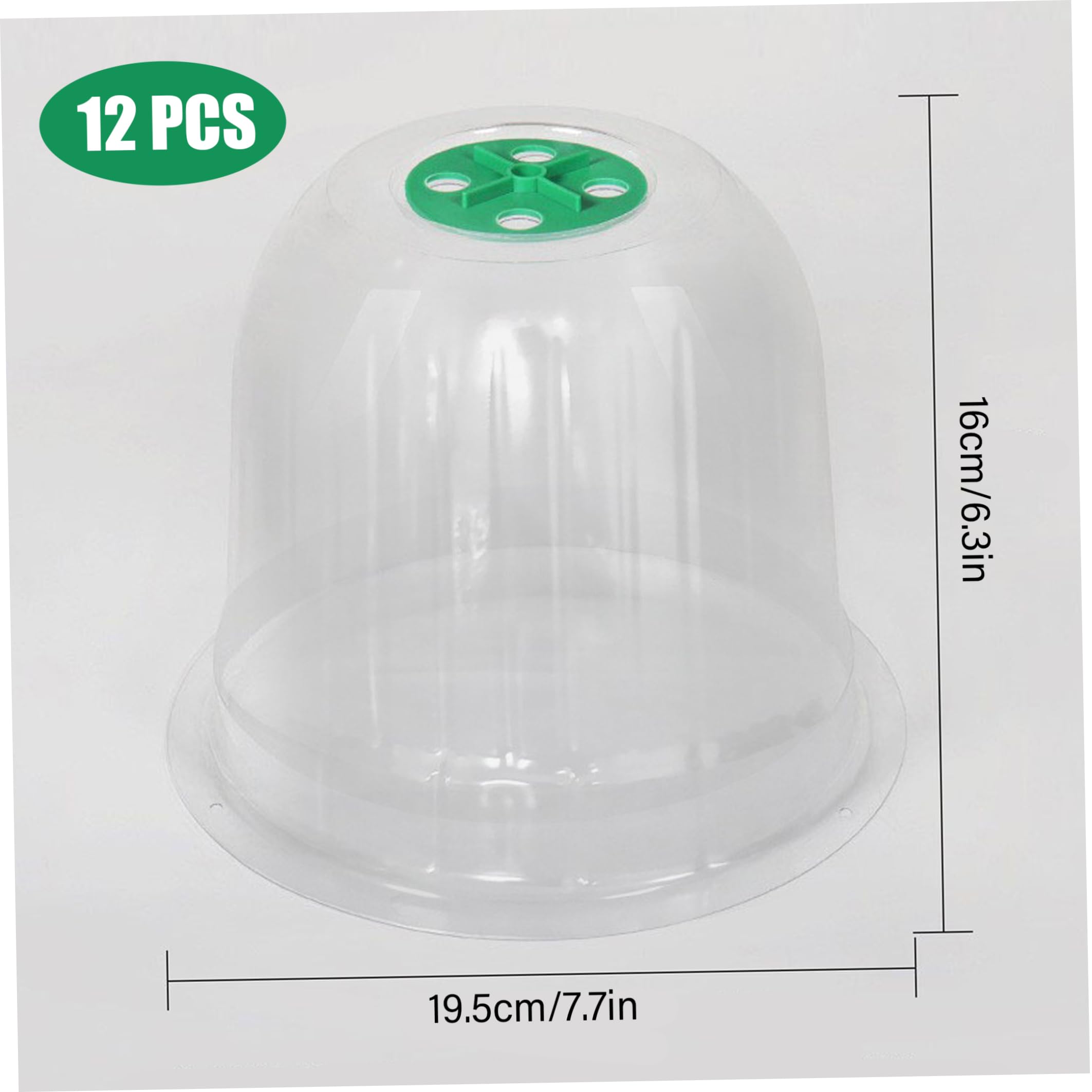 Cloche de Potager 12 pièces PVC réutilisable avec évent réglable Transparente