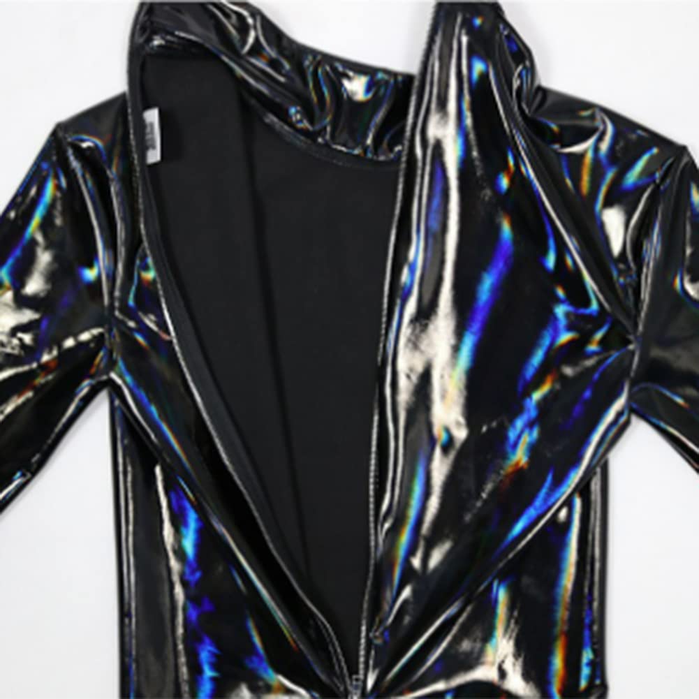 Sexy Uomo Latex Wet Look Catsuit Pelle Verniciata Bundle Installa Tutto Compreso