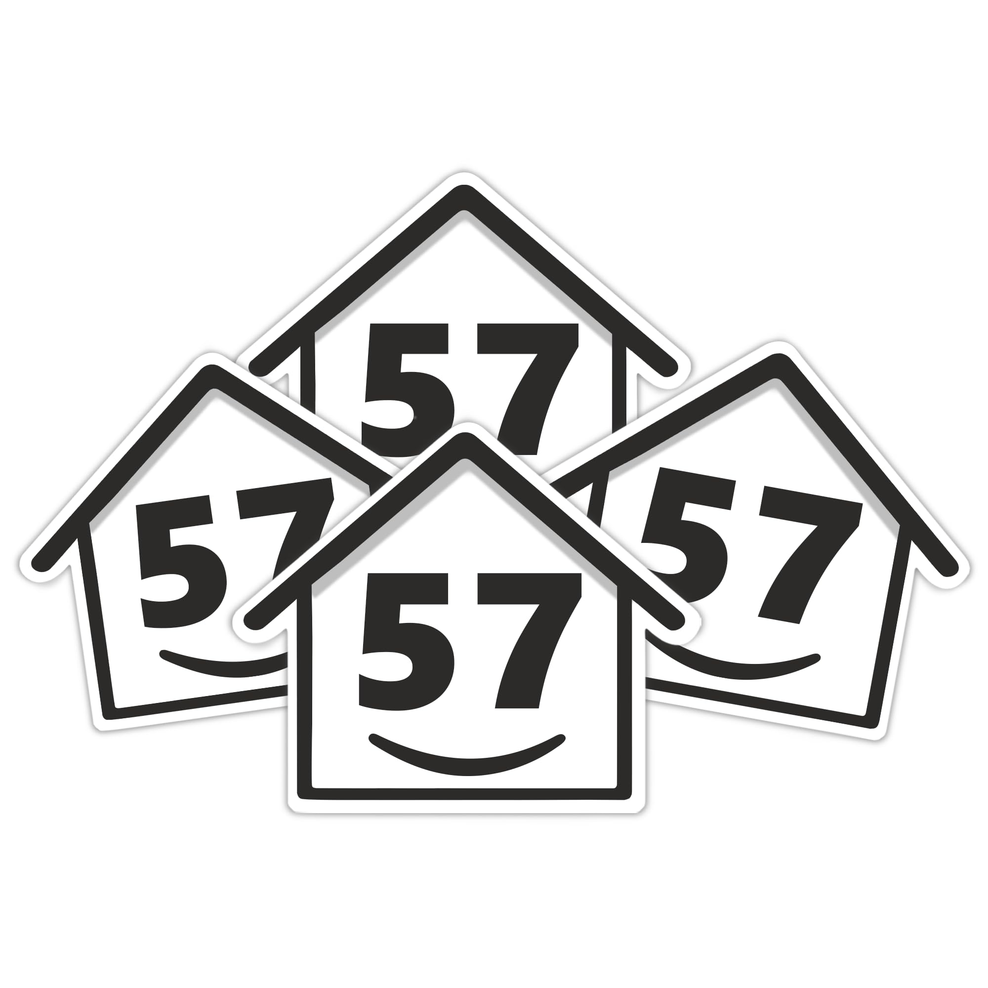 4 x Bin Numbers for Wheelie Bins, 1-99, 15cm ‘Happy House’ Design Dustbin Stickers, Easy Application Stick On Number Stickers - Weatherproof Self Adhesive Vinyl, Black (11) — view 34